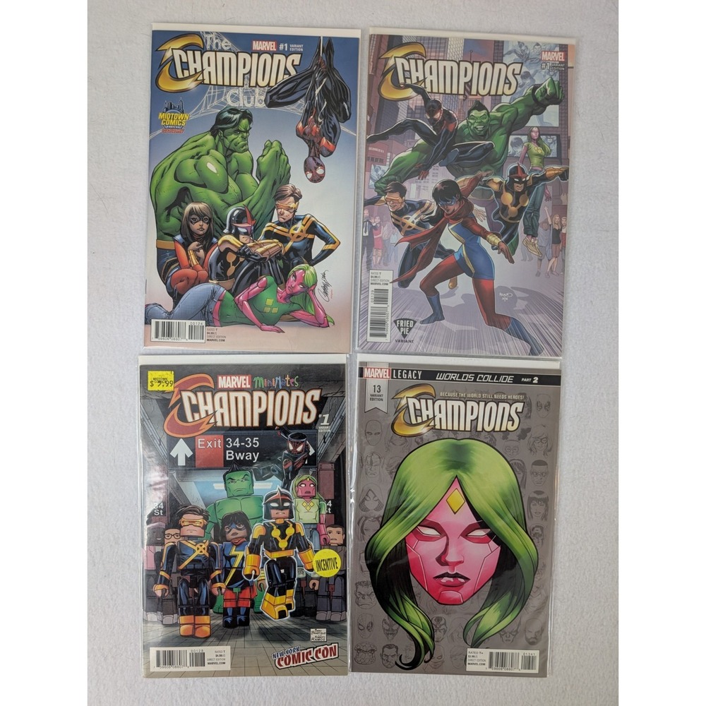 Marvel Champions Variant Lot 4 Midtown Fried Pie Minimates Ramos Covers NM Range